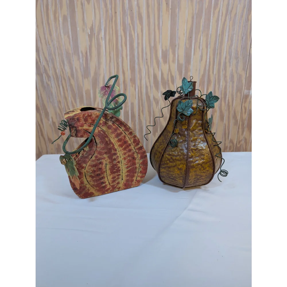 Fall Home Decor Metal Oversized Squash / Gourds